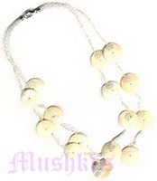 Double Row Mop Disc Necklace - click here for large view